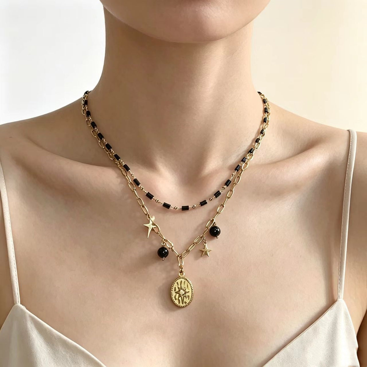 Collier multicouche de tournesol