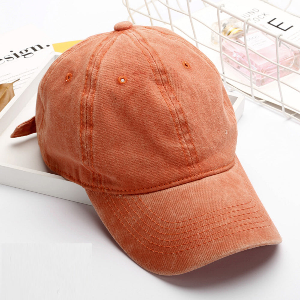 Summer Women's Solid-color Six-strand Ajustable Soft-brim Mode Casquette Casual Baseball