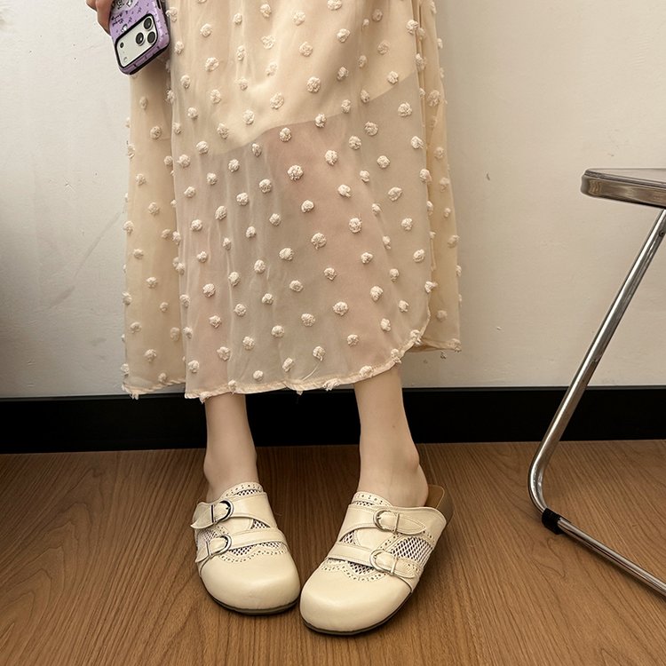 Plateforme Femmes Mesh Fermé Toe Birkenstock Style Mules