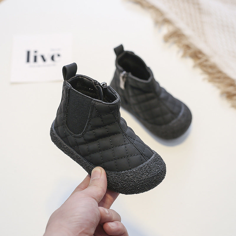 Bottes de coton confortables et chaudes pour enfants