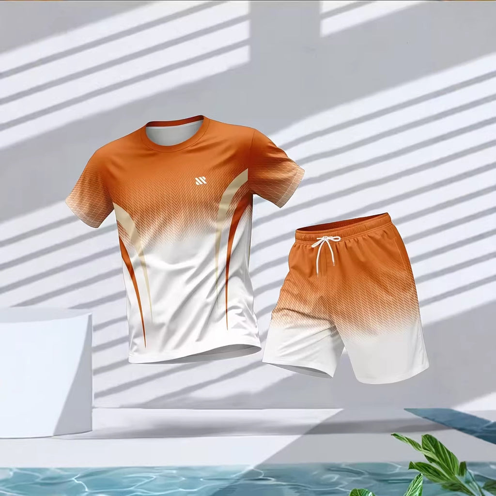 Hommes Col d'équipage manches courtes Top et shorts set