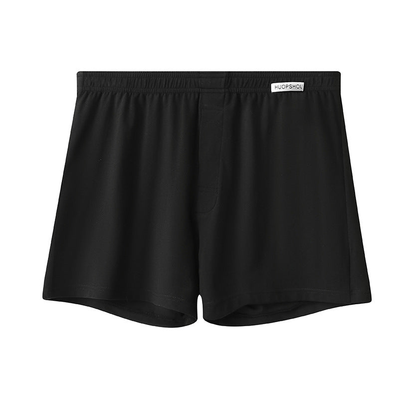 Loose Breathable Plus Size Sous-vêtements pour hommes Boxers en couleur solide