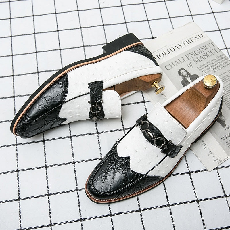 Chaussures en cuir casual homme avec un motif