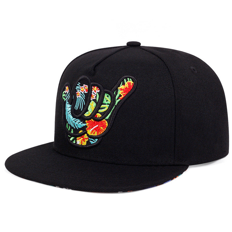 Finger-666 Broded Plat-Brim Casquette de baseball pour hommes et femmes