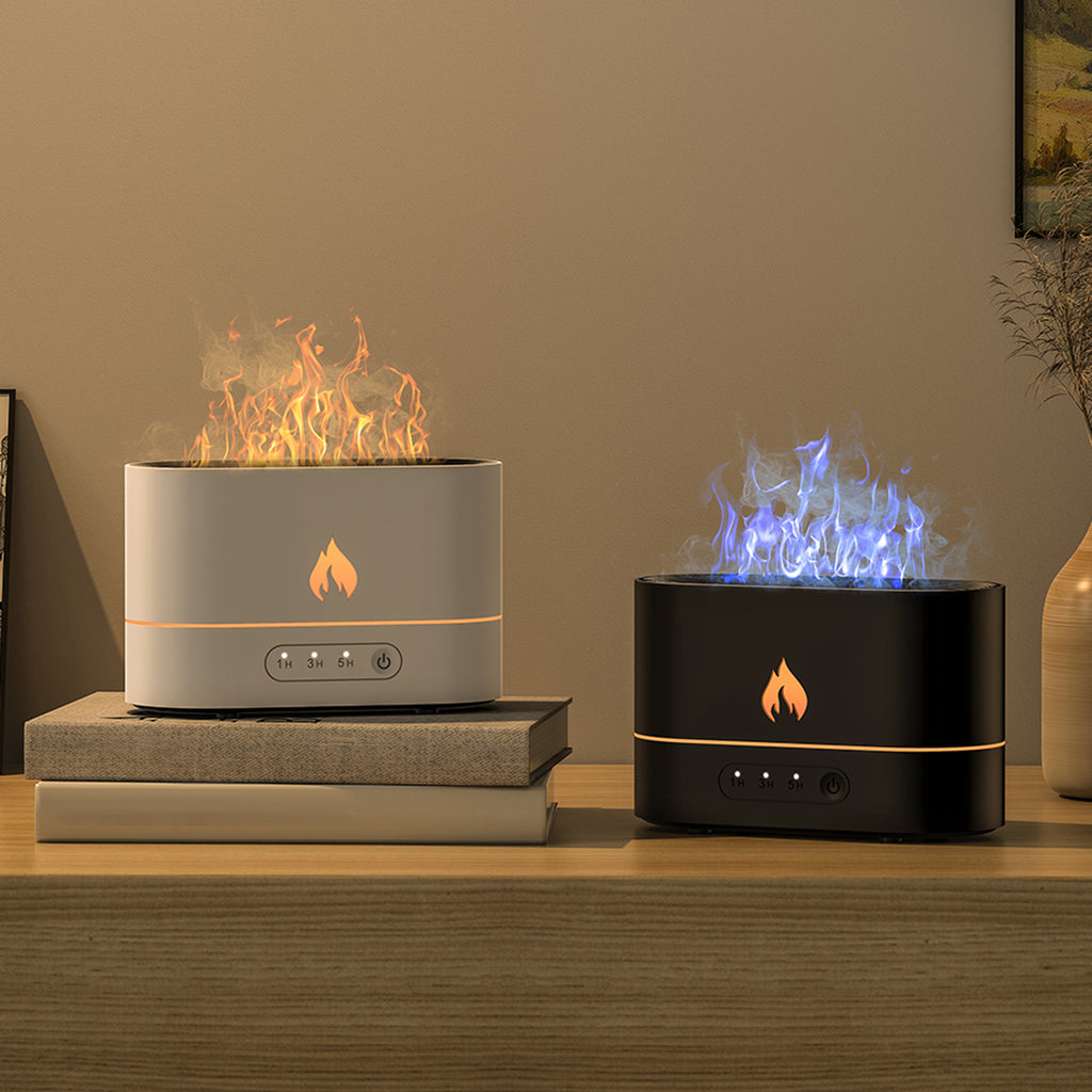 Siming Flame Aromatherapy Machine Accueil Chambre à coucher Atmosphère silencieuse Humidificateur de lumière Flame Di
