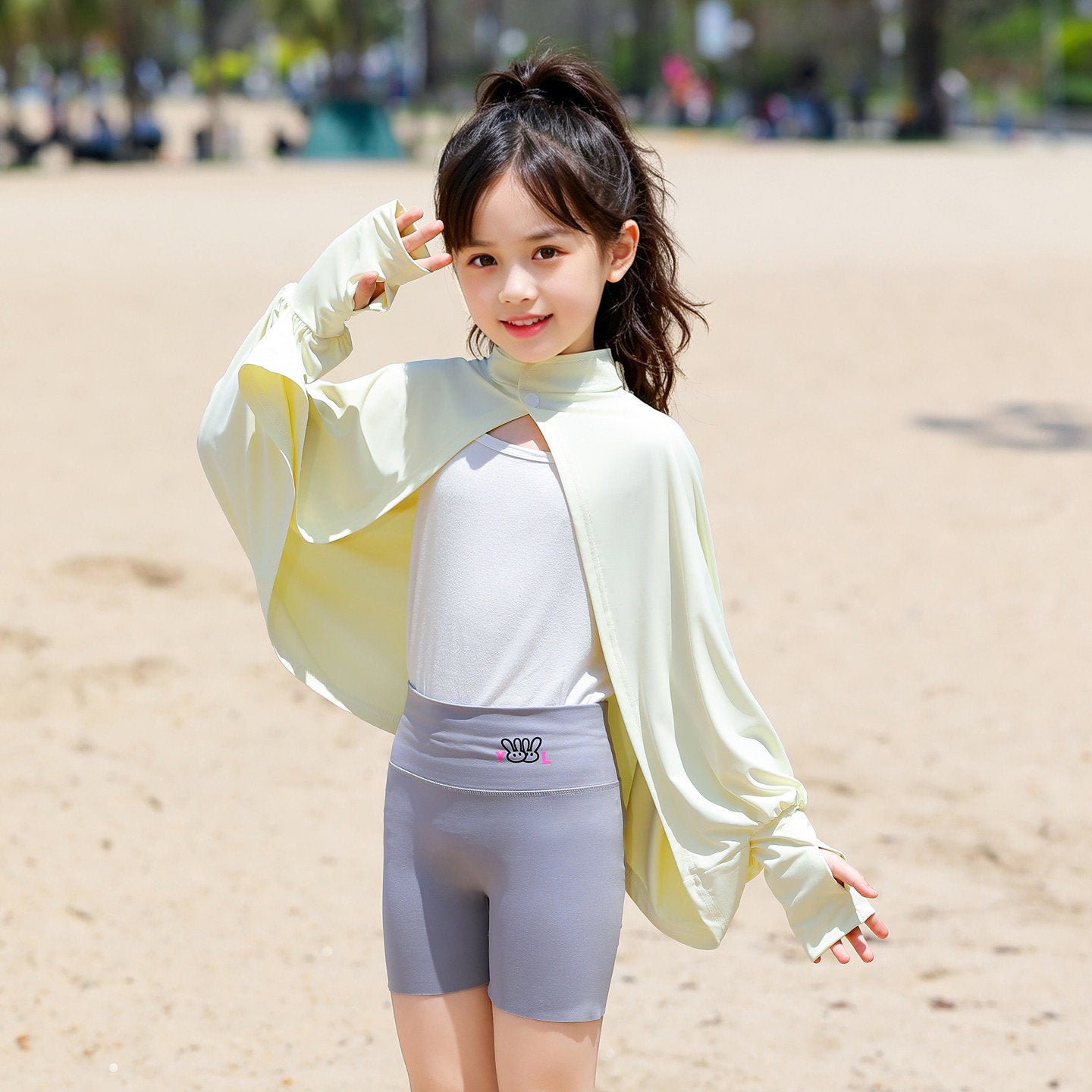Chemise Respirante Sun-Protection pour enfants Châle et Cape de protection solaire extérieure