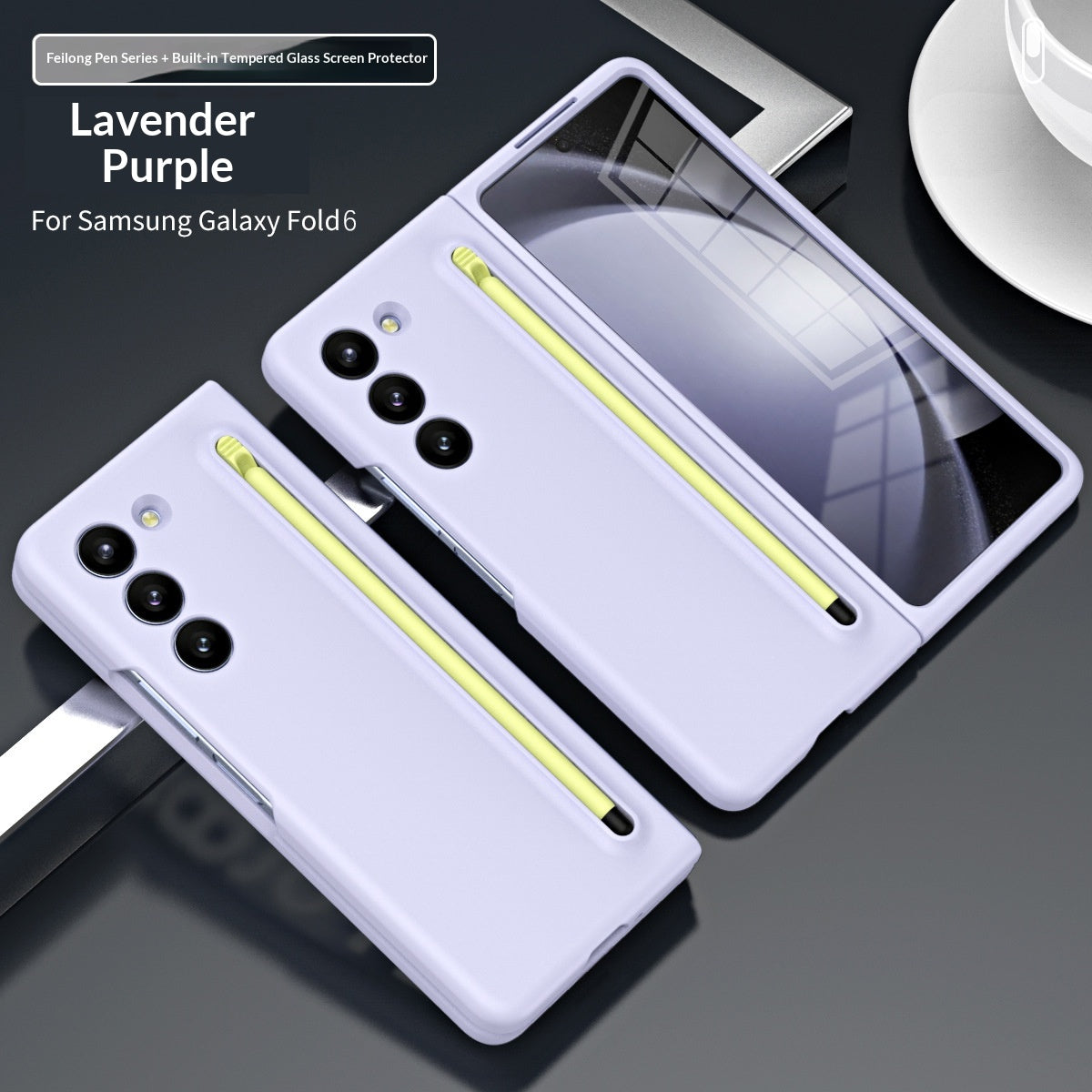 Coque de téléphone avec un stylo à sous à peau dure et la protection du stylet