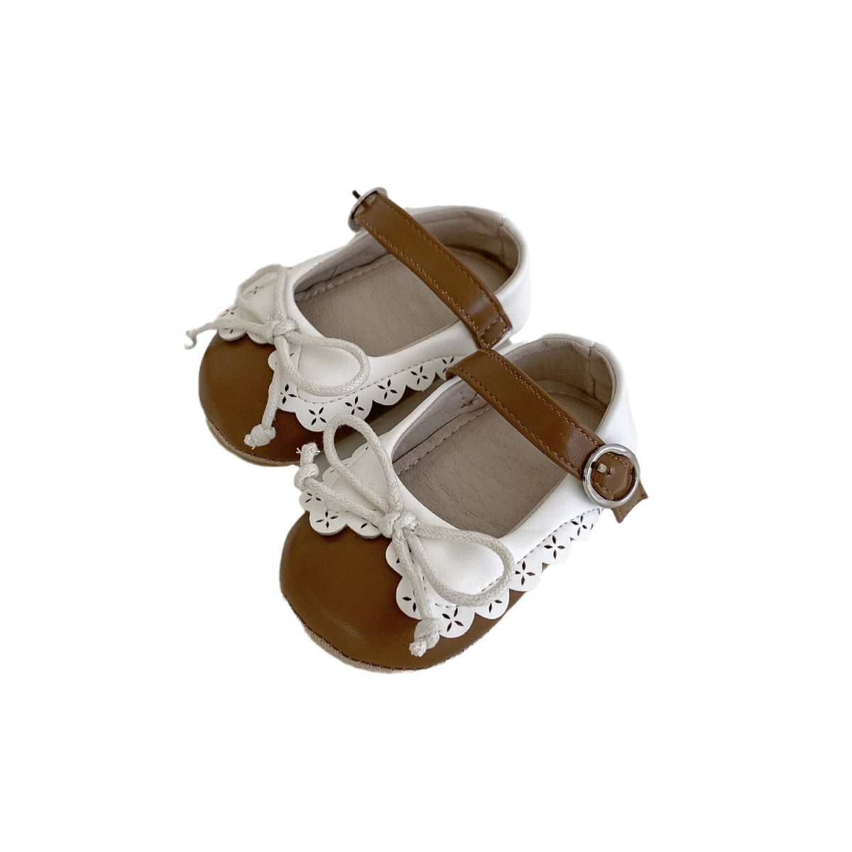 Sweet mignon bébé filles chaussures de style rétro Bow