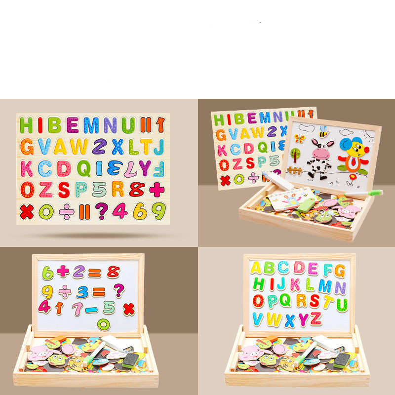 MWZ Magnetic Joypin Animal Zodiac Tableau de dessin double face Enfants Jigsaw éducatif P