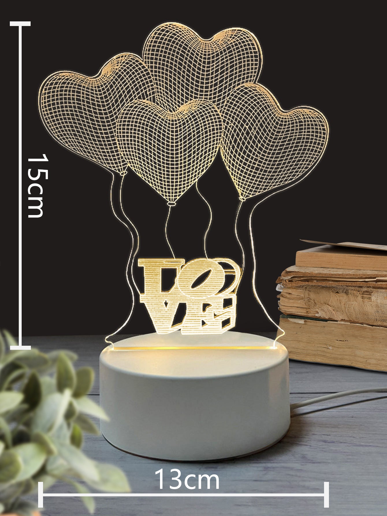 3Dd petite lampe de nuit LED lumière USB lumière ambiance lumineuse chambre