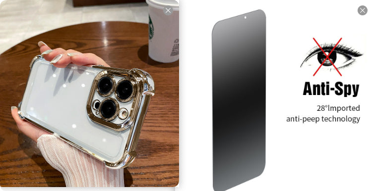 Four-corner Étui de téléphone résistant à la chute Couverture complète Transparent Electroplated Space Protectiv