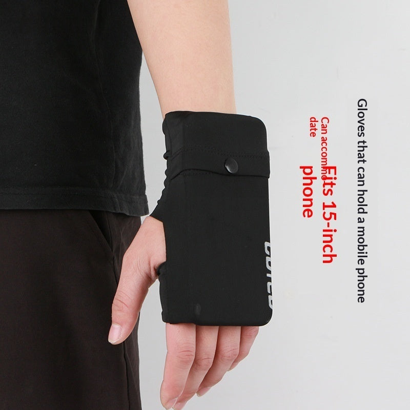 Téléphone de course Armband Gants de sport de plein air