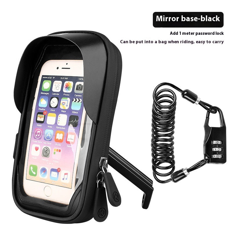 Bicycle Mobile Phone Stand Waterproof Touch Screen Bag Electric Car Motorcycle Cycling Fit
