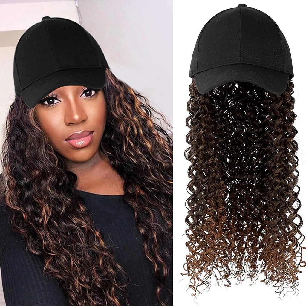 La mode des femmes Tête naturelle avec chapeau et perruque