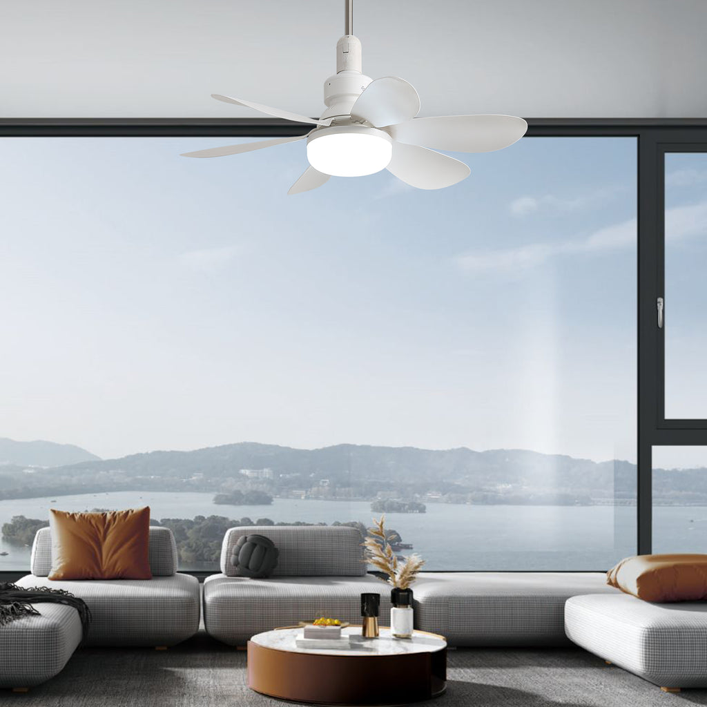 Eventail de plafond portable de 20 pouces avec lumière et télécommande