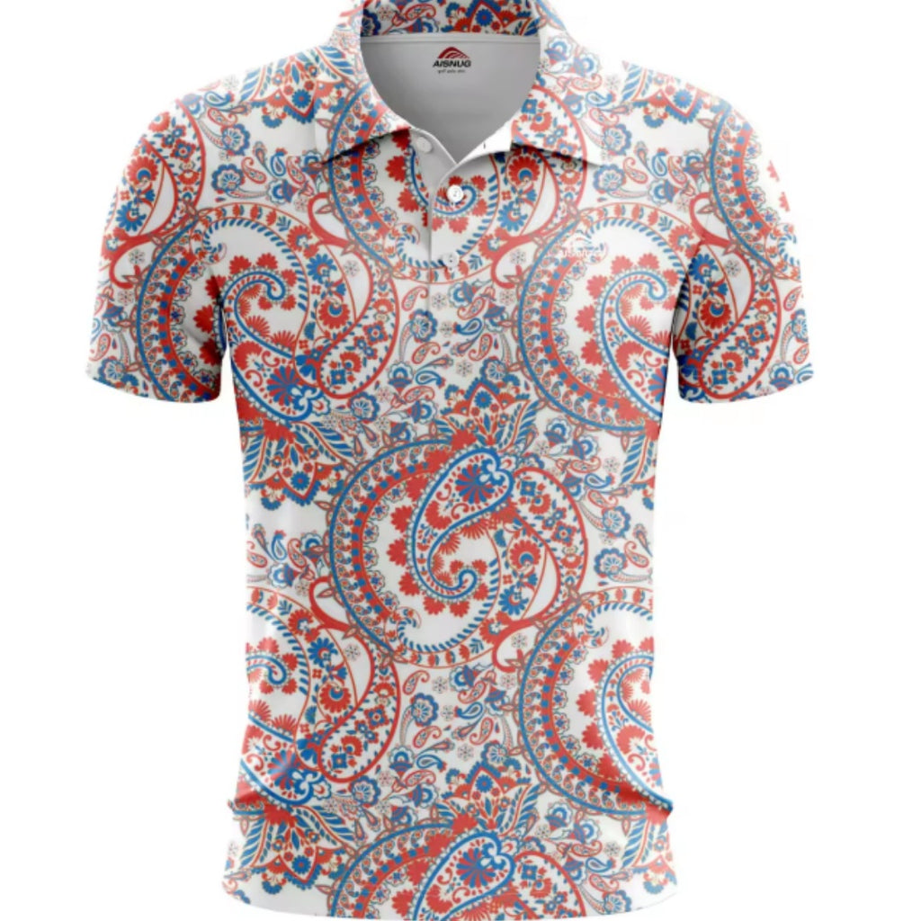Homme Slim Fit Design Éleve Golf Polo Top