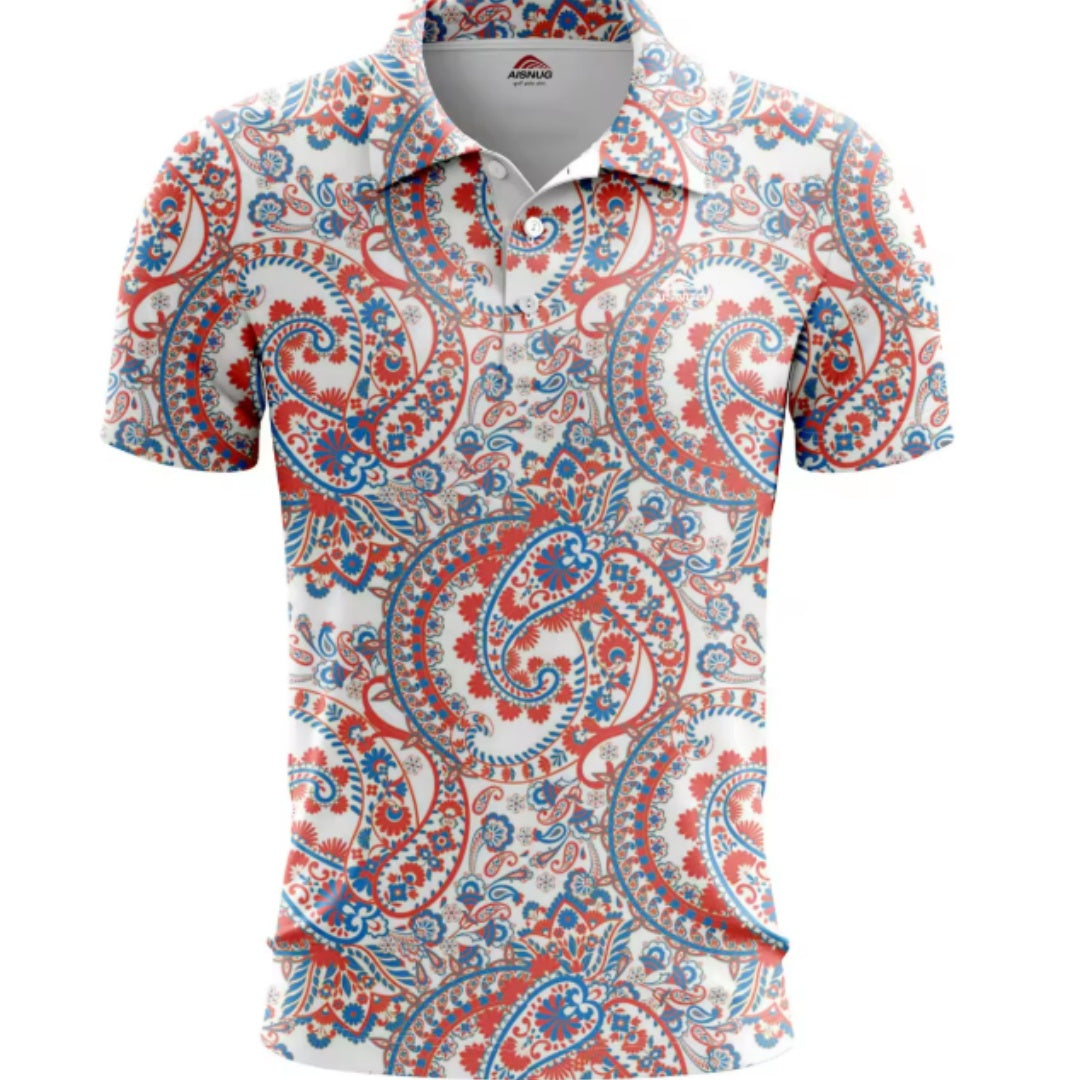Homme Slim Fit Design Éleve Golf Polo Top