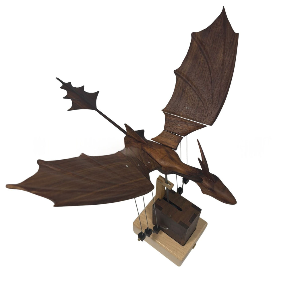 Western Dragon noir couleur de noyer fait main Ornement en bois massif original