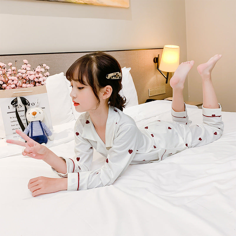 Vêtements pour enfants Filles Ensemble pyjama Accueil Vêtements Mignon Imprimé Costume deux pièces