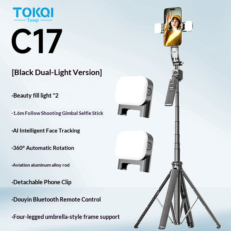 C17 Smartphone Selfie Stick Smart Stabilisé Gimbal extensible avec mode automatique complet