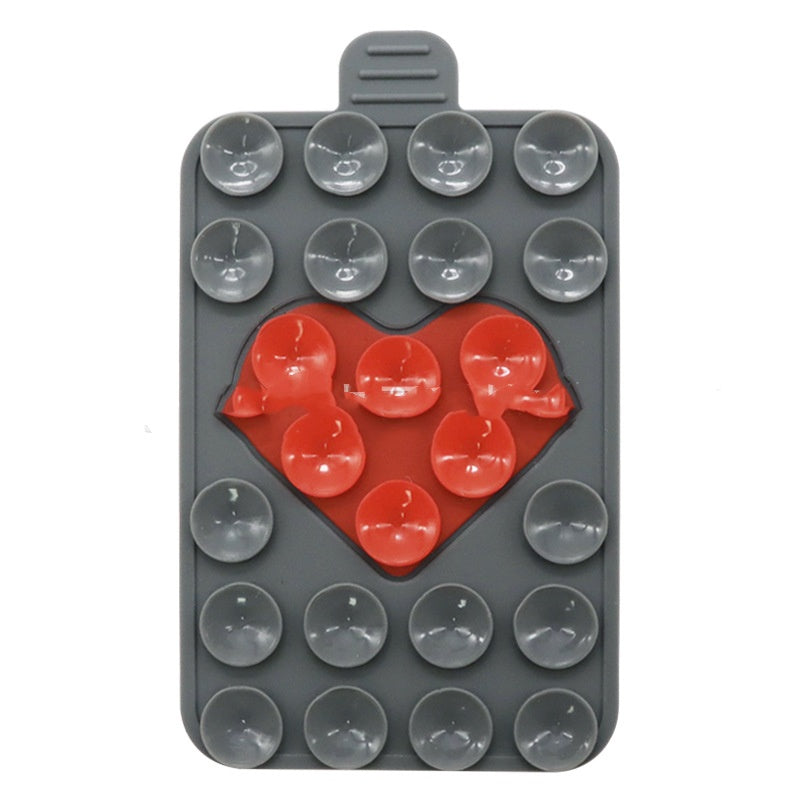 Porte-cas de téléphone à aspiration silicone double face