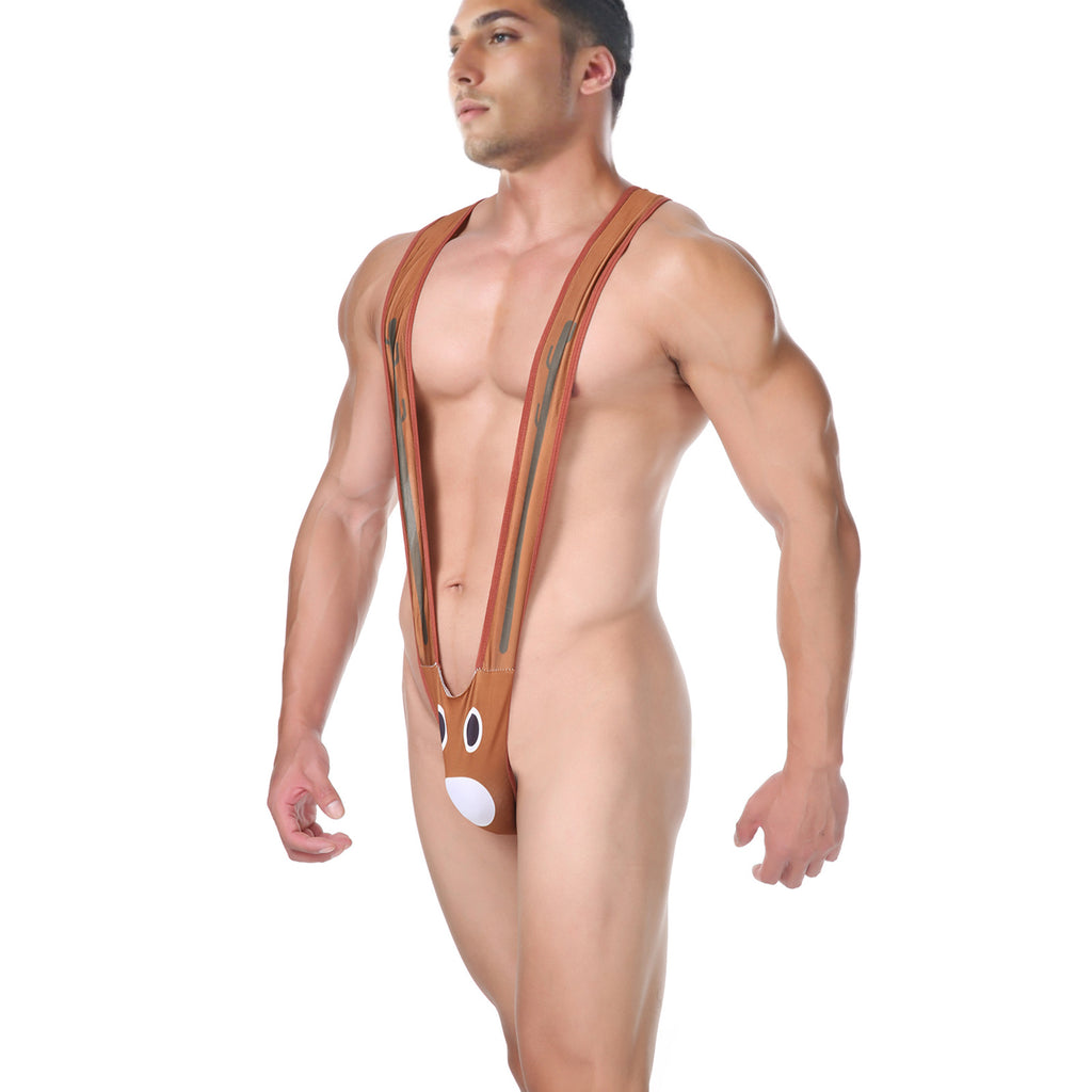 Sous-vêtements pour hommes Christmas Elk Sexy Jumpsuit Année européenne et américaine