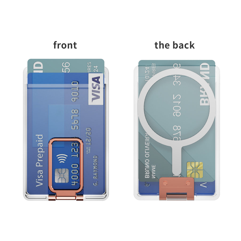 Support transparent porte-carte magnétique