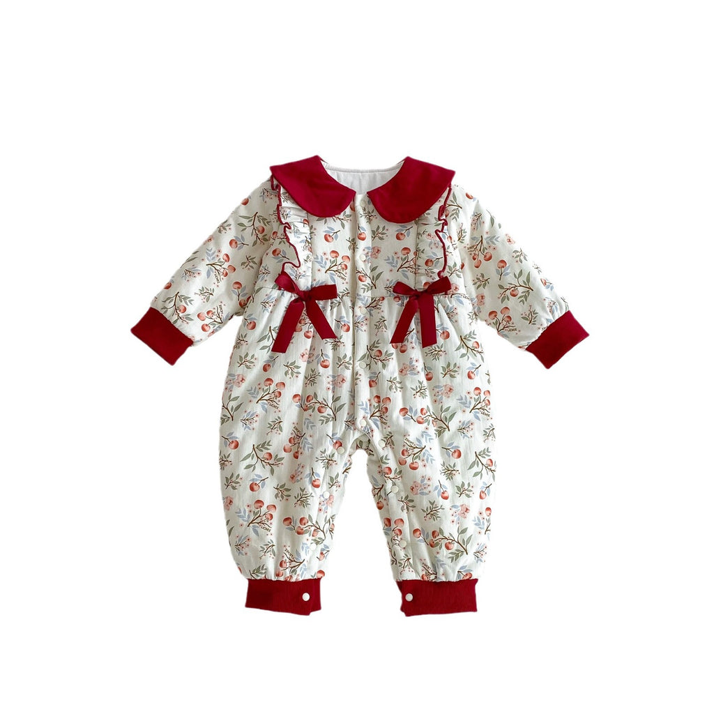 Bébé Cotton rembourré une pièce Combinaison pure coton Classe A Vêtements d'hiver chauds et extra-t
