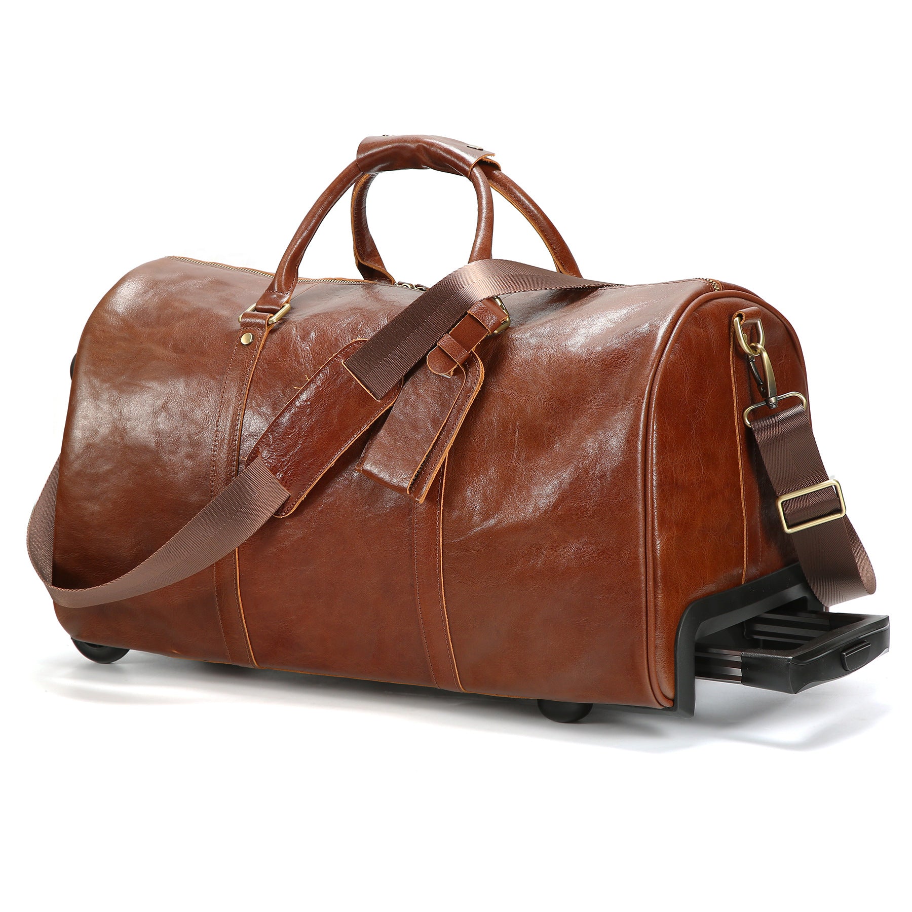 Sac de voyage en cuir de cheval fou
