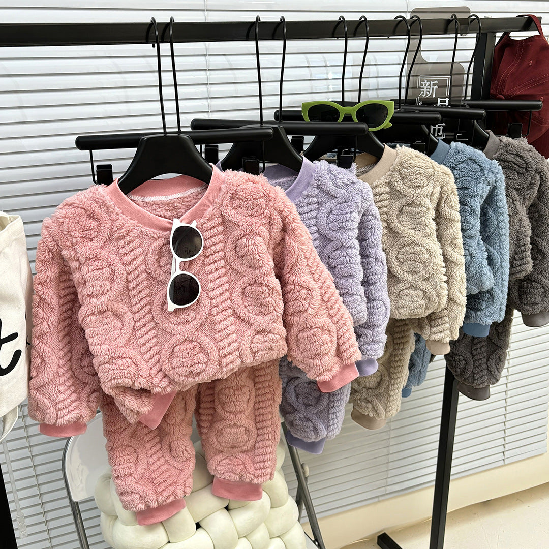 Pyjama de style coréen pour filles en couleur solide