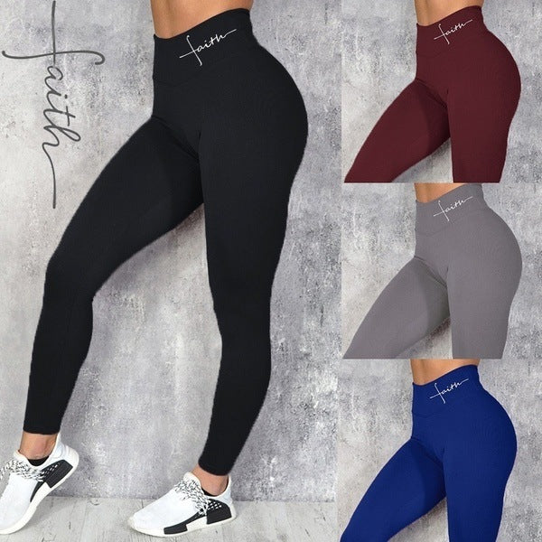 Pantalon de yoga cousu côtelé de style européen et américain