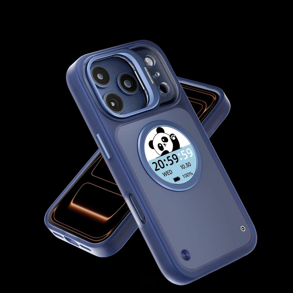 Boîtier de téléphone intelligent à écran rond en fibre de carbone
