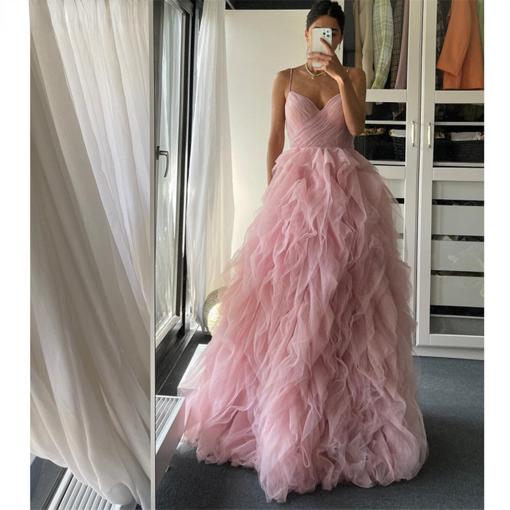 Robe longue de mesh pour le bal du soir