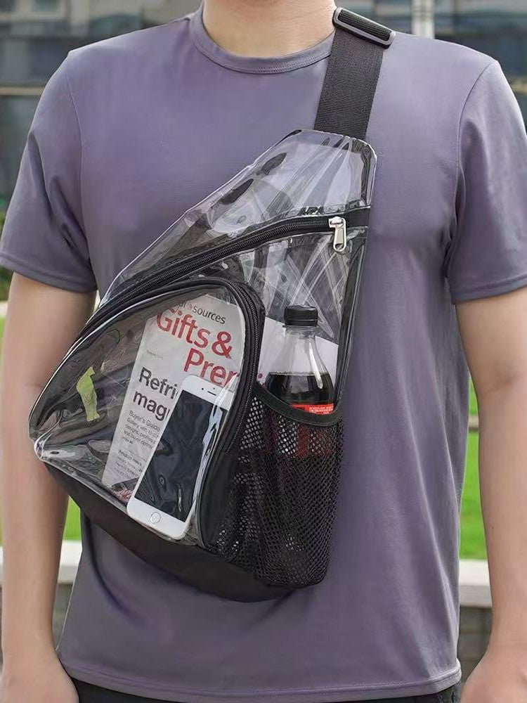 Sac transparent en plastique à épaule unique Portable Et grande capacité