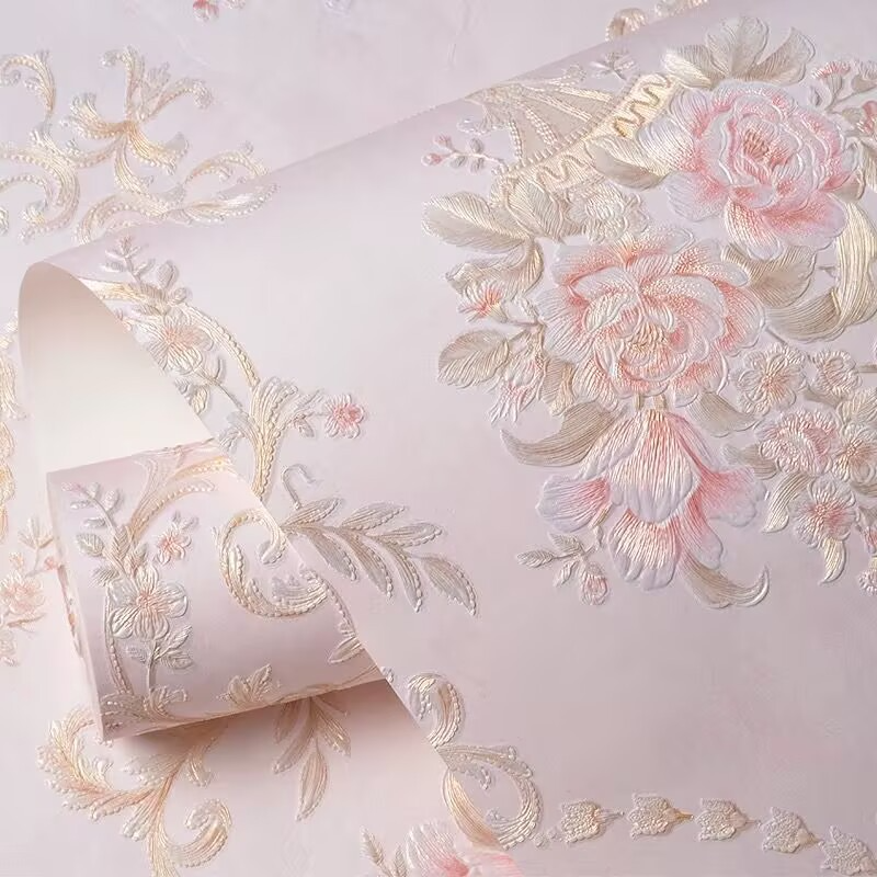 3D Peel Embossé et papier peint bâton pour les murs