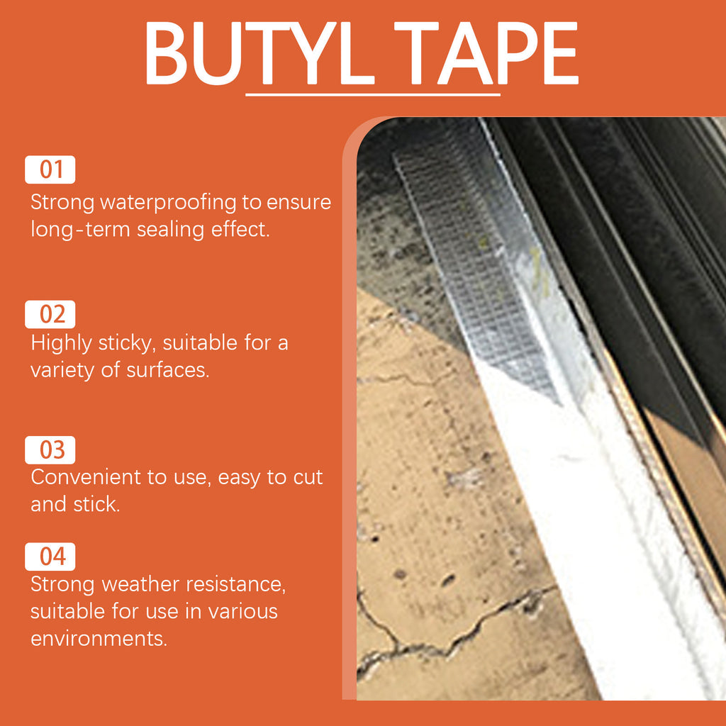 Juefish Imperméable Butyl Tape Réparez les fuites Hydratant-Proof Haute Adhésion Autocollant