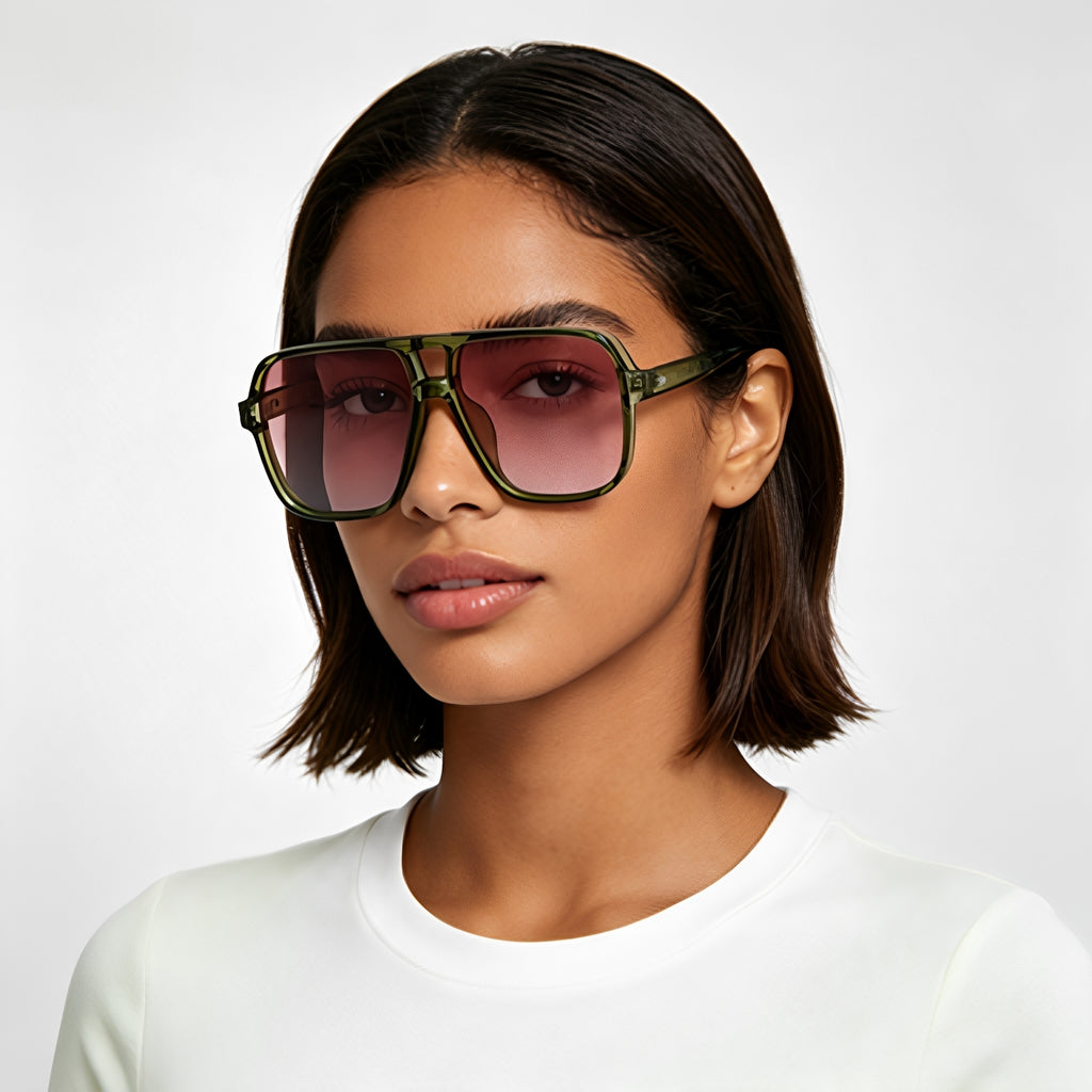 Lunettes de soleil Retro Double-Beam pour hommes