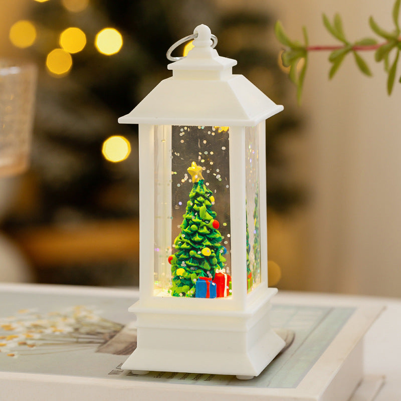 Décorations de Noël Atmosphère Disposition Props Eau Intérieur Nuit Lumières Bureau Créatif