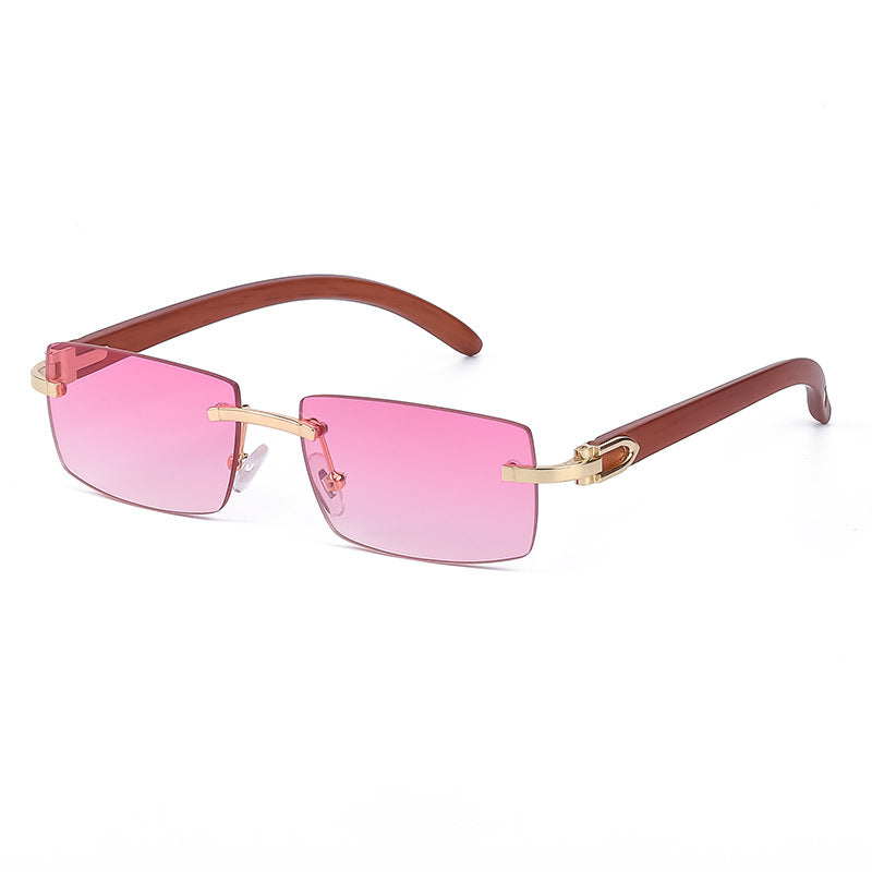 Lunettes de soleil de mode Lunettes de soleil homme ultra-claires sans cadre Marine Diamond Trimming Trend 75