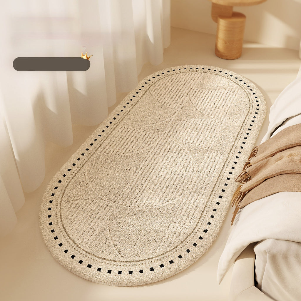 Tapis de chambre à coucher de style crème légère