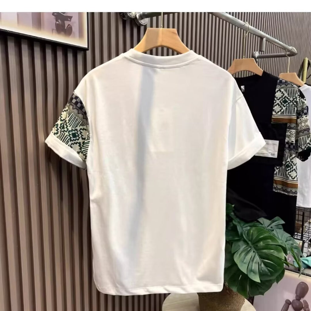 T-shirt pour homme T-shirt de travail d'été Style Couleur Matching Top