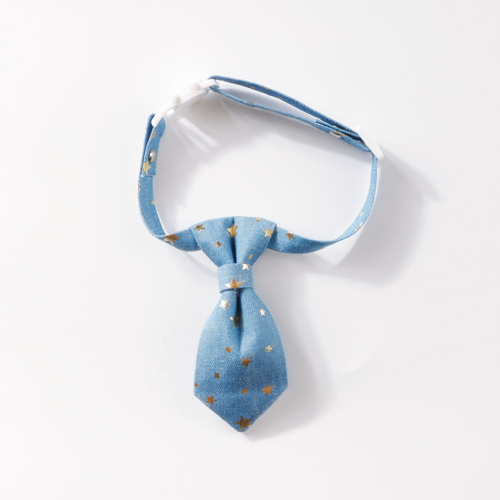Collier de chien Designer pour petits chiens moyens Long Tie Golden Star Cou de fantaisie porter réglable