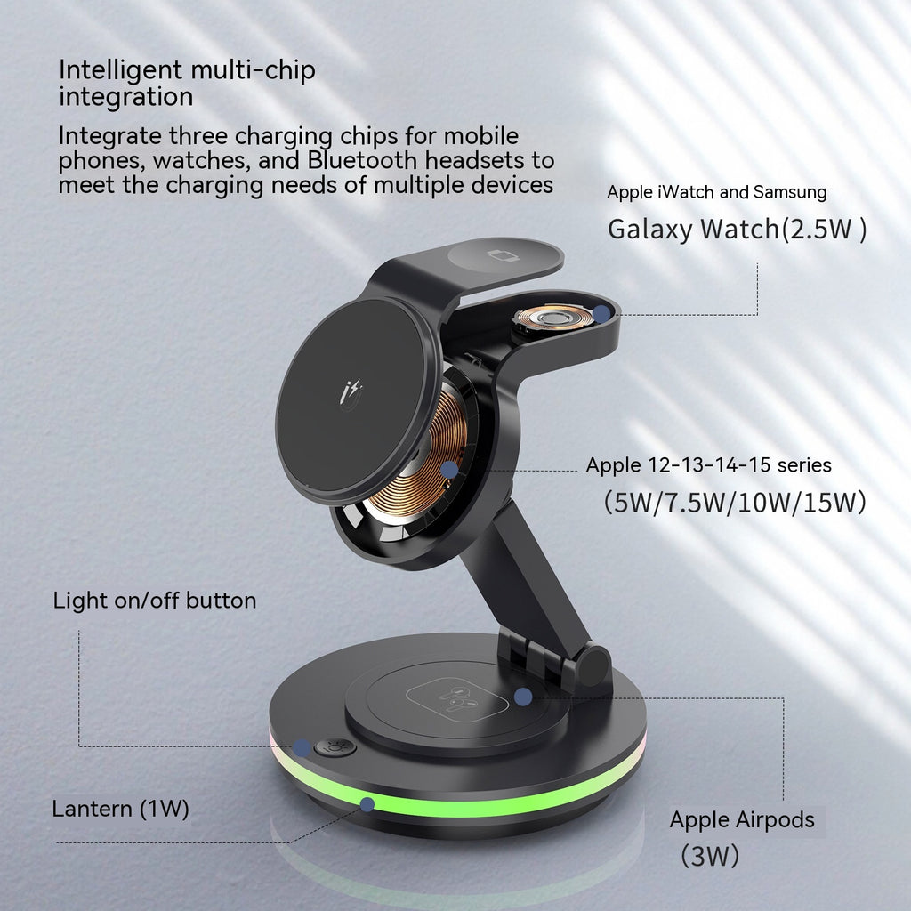 Support de charge sans fil magnétique pliant