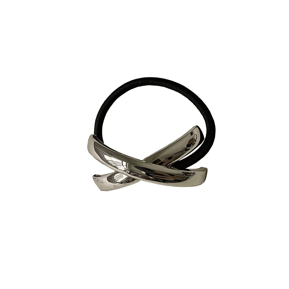 Géométrie métal concave-convexe élastique tempérament cheveux anneau corde de cheveux