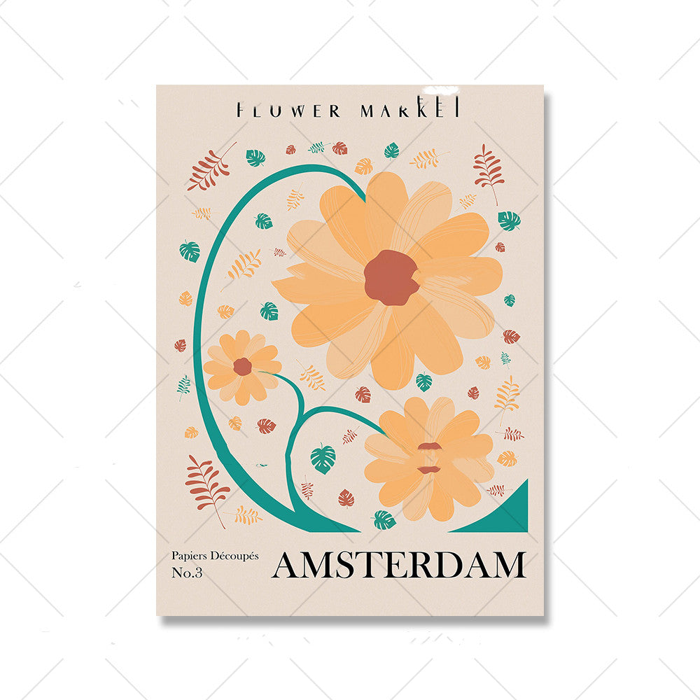 Floral Vintage Poster Canvas Imprimer Mural