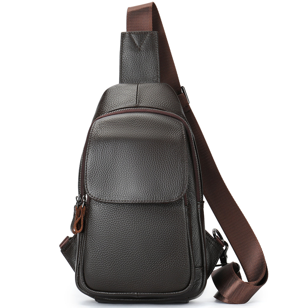 Sac de poitrine en cuir pour hommes