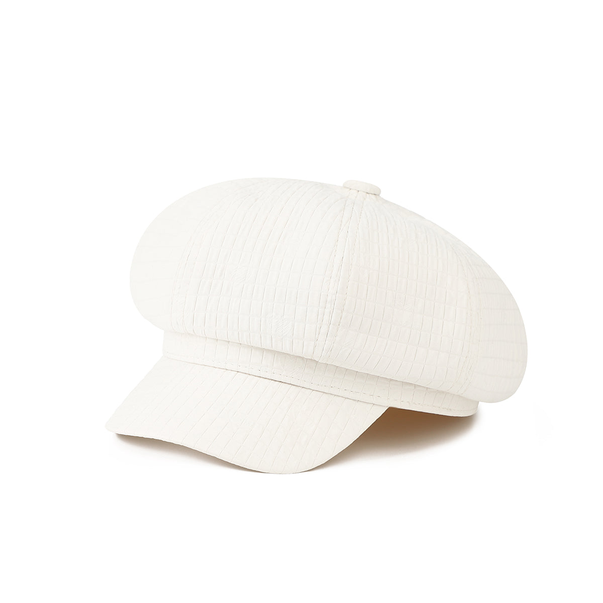 Version coréenne Soft Texture Texturé Chapeau octogonal en forme de cœur avec petit motif