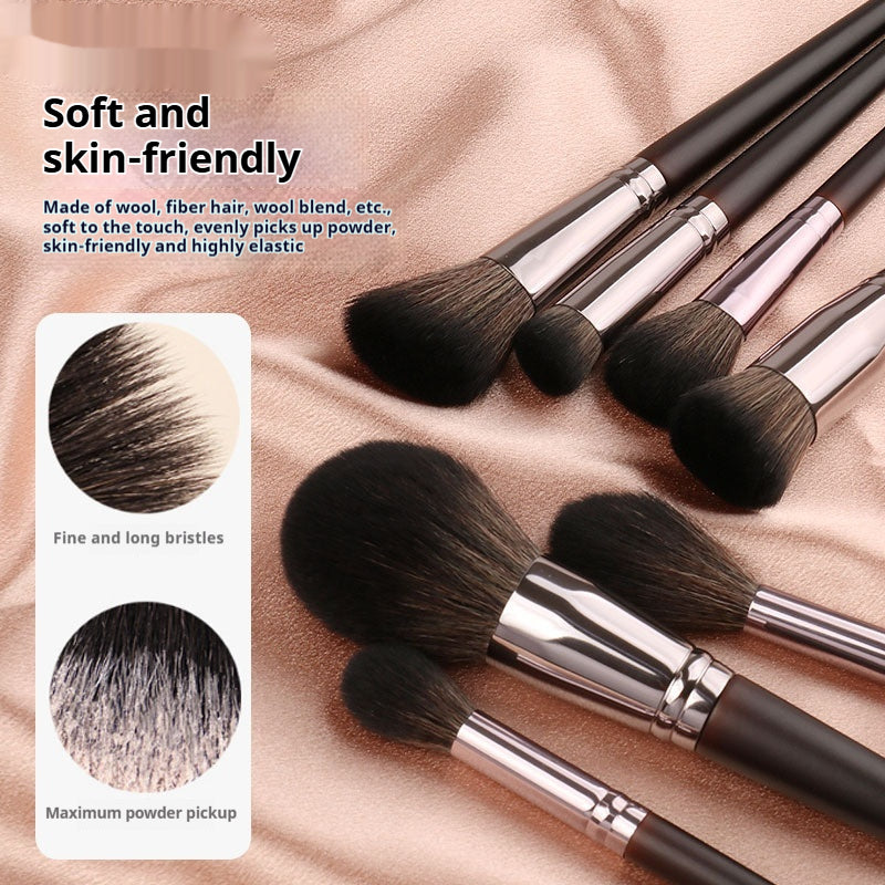 Ensemble de brosses de maquillage en poudre à l'ombre et à l'enrouleur pour animaux haut de gamme