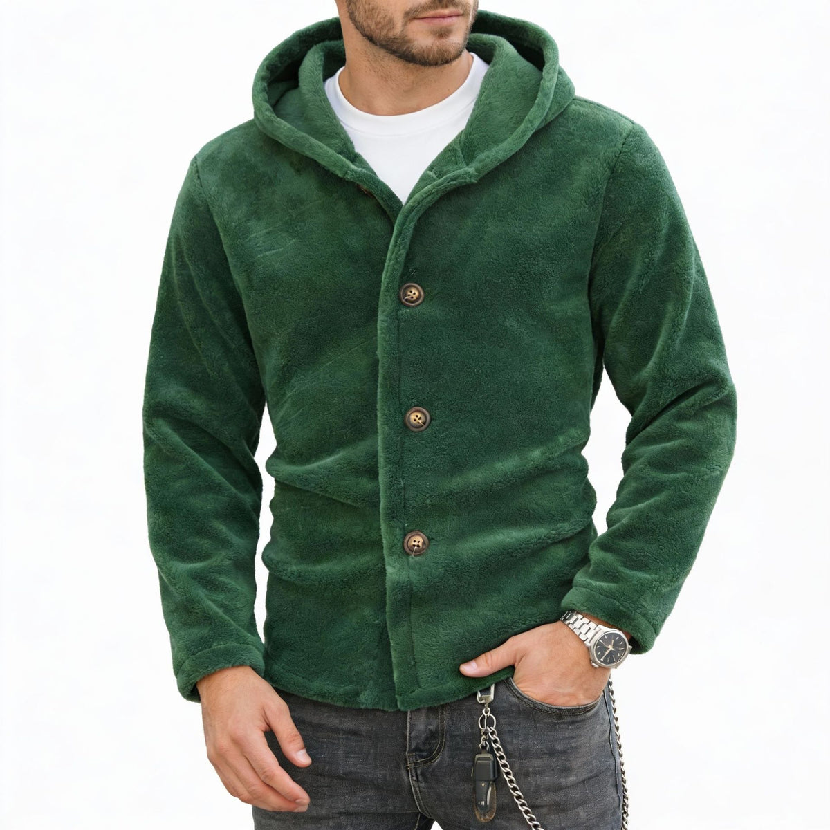 Veste de sweat à capuche à manches longues pour hommes