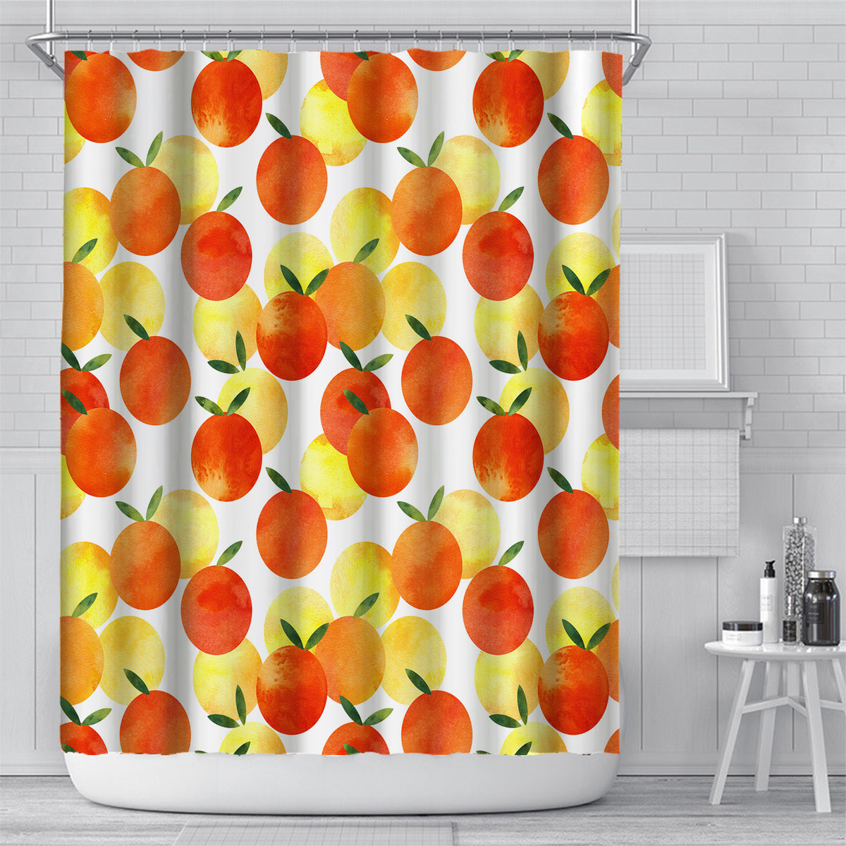 Plant Waterproof et Mildew Proof Digital Custom Rideau de salle de bains d'impression sans punch